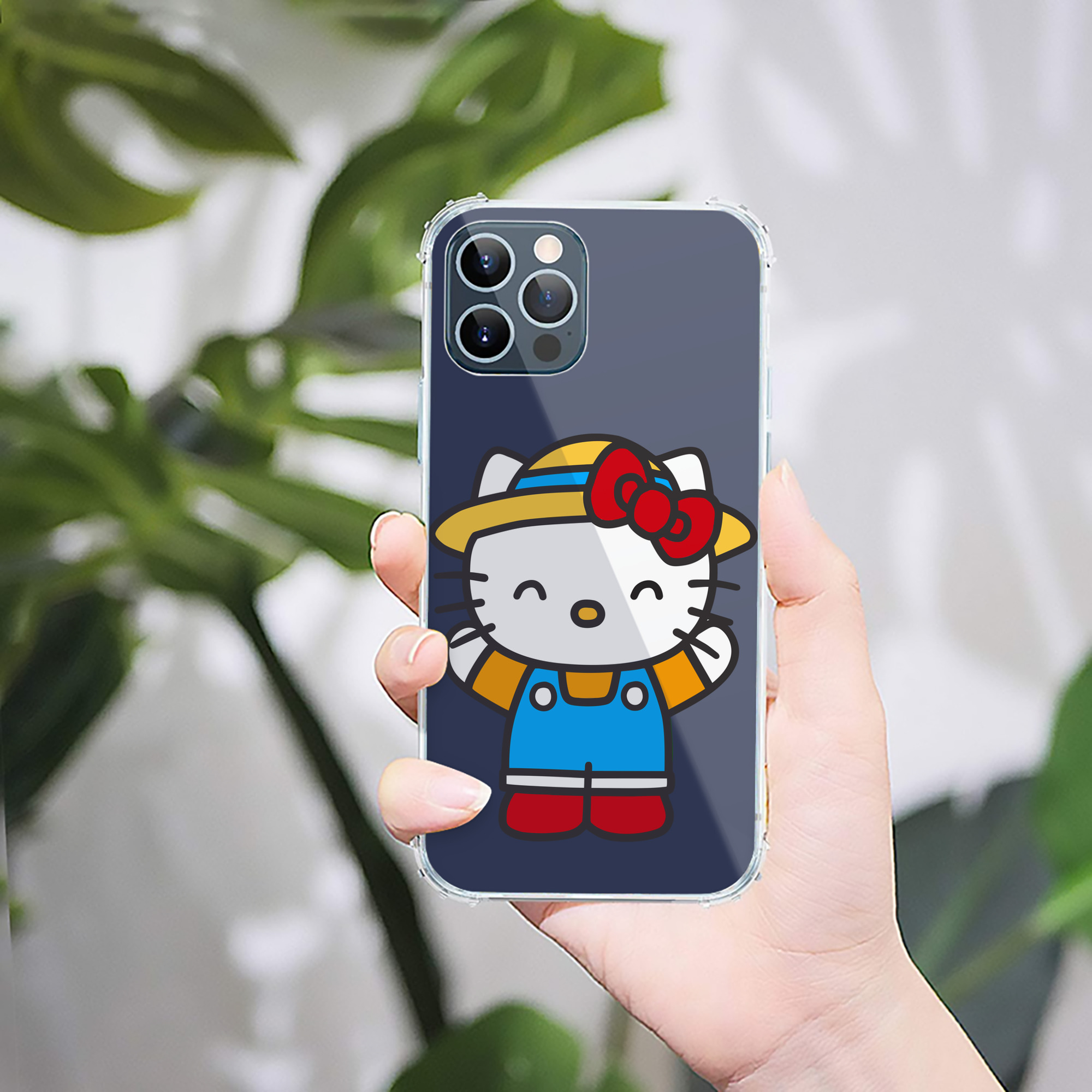 （画像用） Hello Kitty ハローキティ 【iPhone 12シリーズ対応】透明スマホケース（クリアソフトケース）